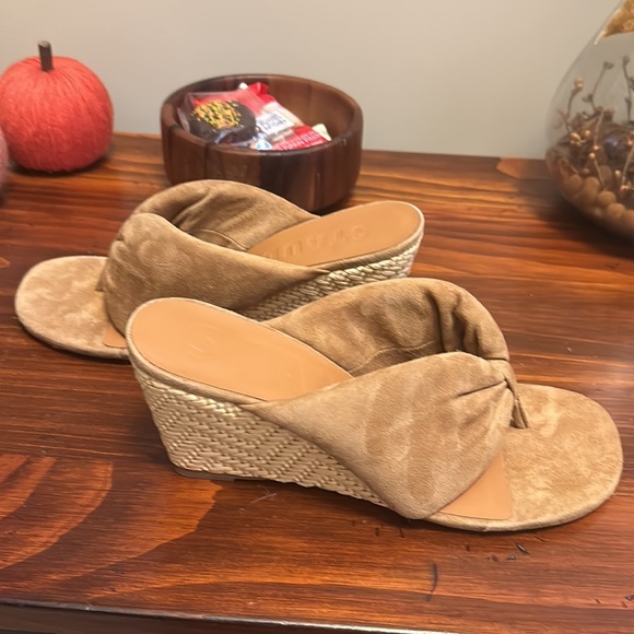 STAUD women’s Dahlia suede espadrille wedge sandals - Picture 11 of 16